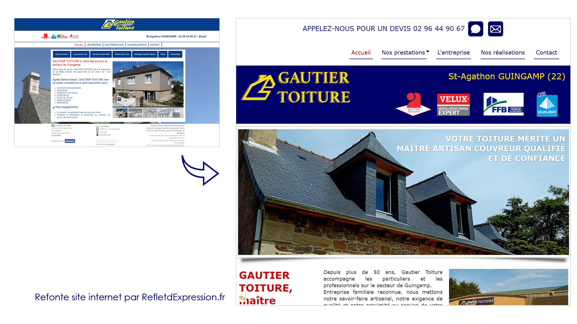 Refonte site internet Gautier-Toiture.fr