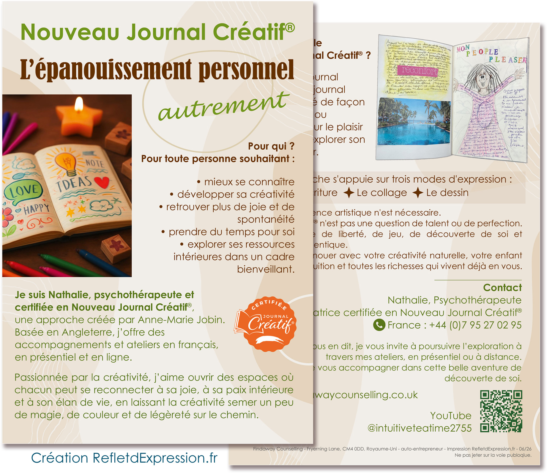 Affichette de présentation d'une nouvelle activité