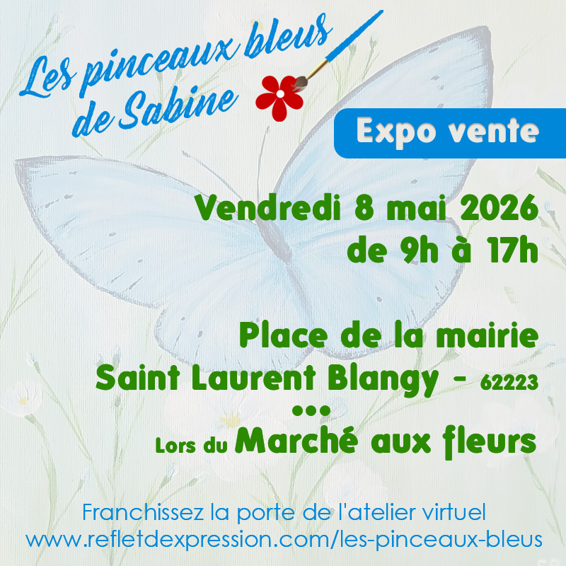 les pinceaux bleus de sabine expo vente saint laurent blangy 8 mai 26 marche aux fleurs
